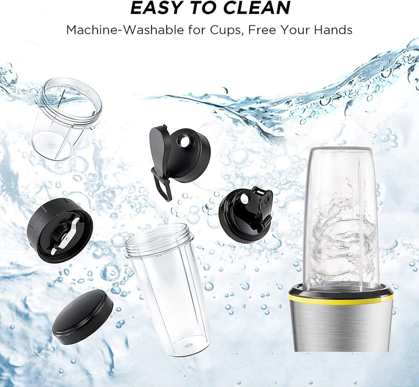 Blenders for Making Smoothies Shakes - 1000W High-Speed Professional Personal Blender,Fruit Juice Mixer High Speed Blender, 2-Set Blades,35Oz and 14Oz Portable Travel Blender Bottles,Bpa Free