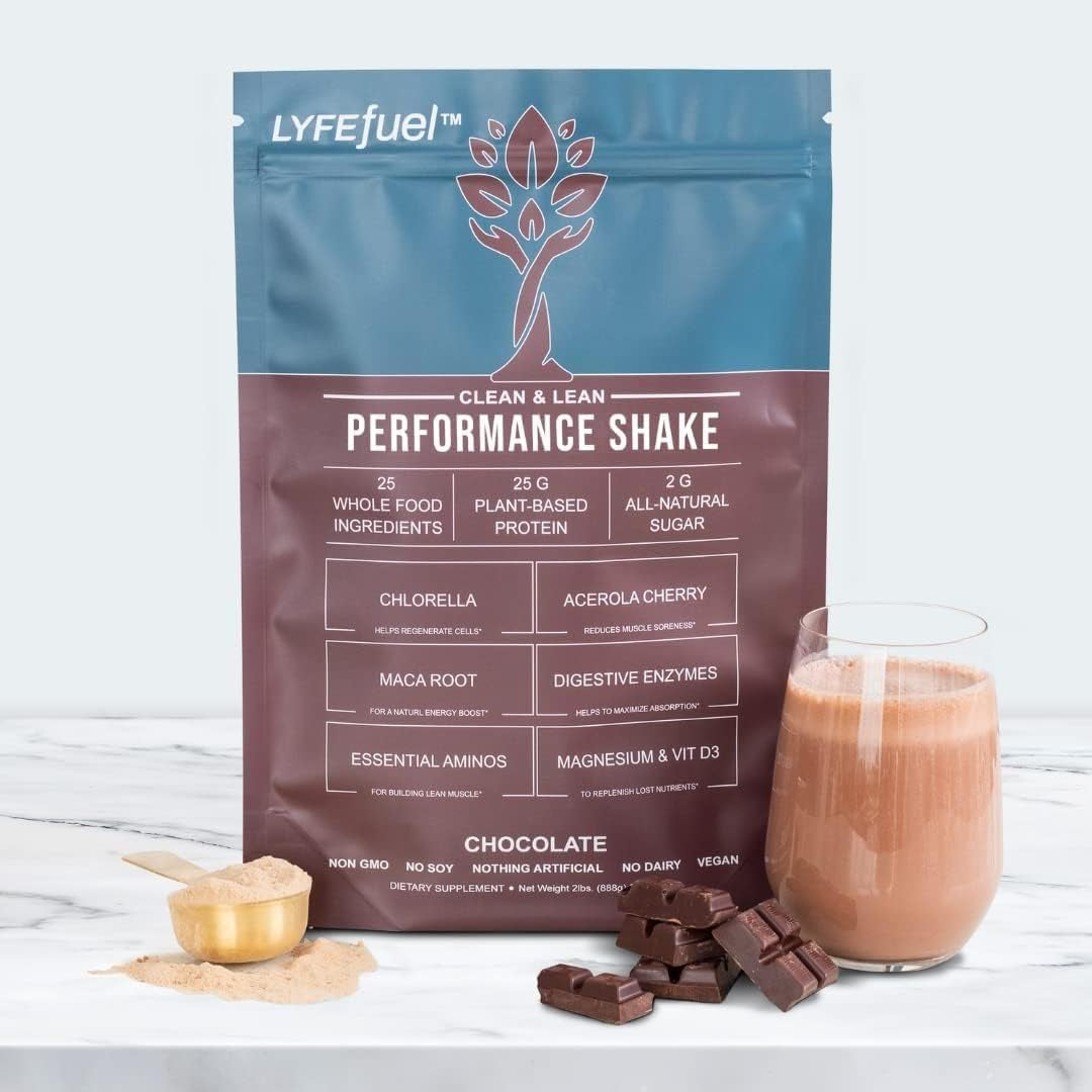 Vegan Protein Shake by | Plant-Based Protein Powder with BCAA, Greens & Superfoods for Sports Performance, Recovery & Lean Muscle Building | Clean Whey Protein Powder (Chocolate, 24 Servings)