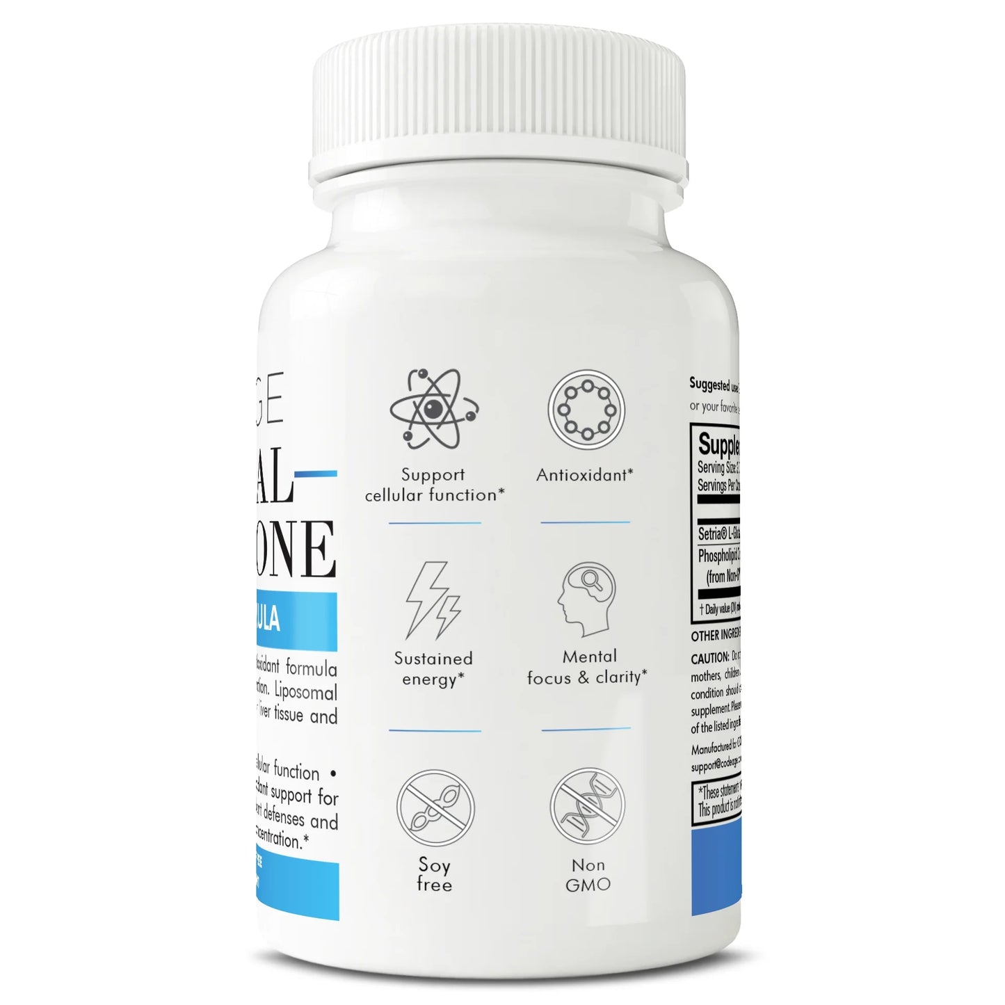Liposomal Glutathione, Setria® L Glutathione Capsules, Phospholipid Complex, Vegan, Non-Gmo, 60 Ct