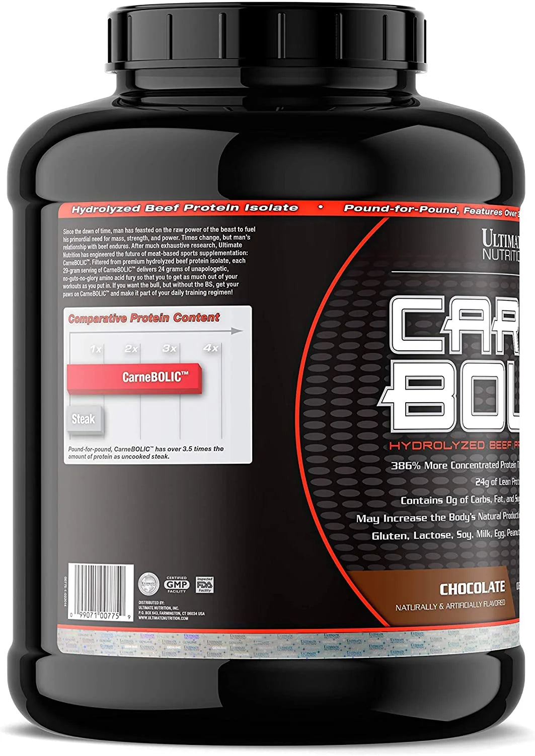 Carnebolic Beef Protein Isolate Powder with 0 Carbs 0 Sugar and 0 Fat, Chocolate, 60 Servings