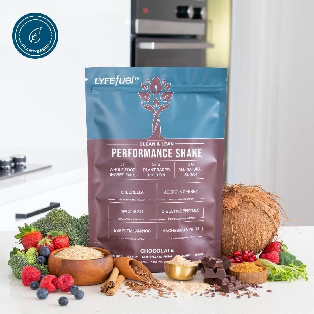 Vegan Protein Shake by | Plant-Based Protein Powder with BCAA, Greens & Superfoods for Sports Performance, Recovery & Lean Muscle Building | Clean Whey Protein Powder (Chocolate, 24 Servings)