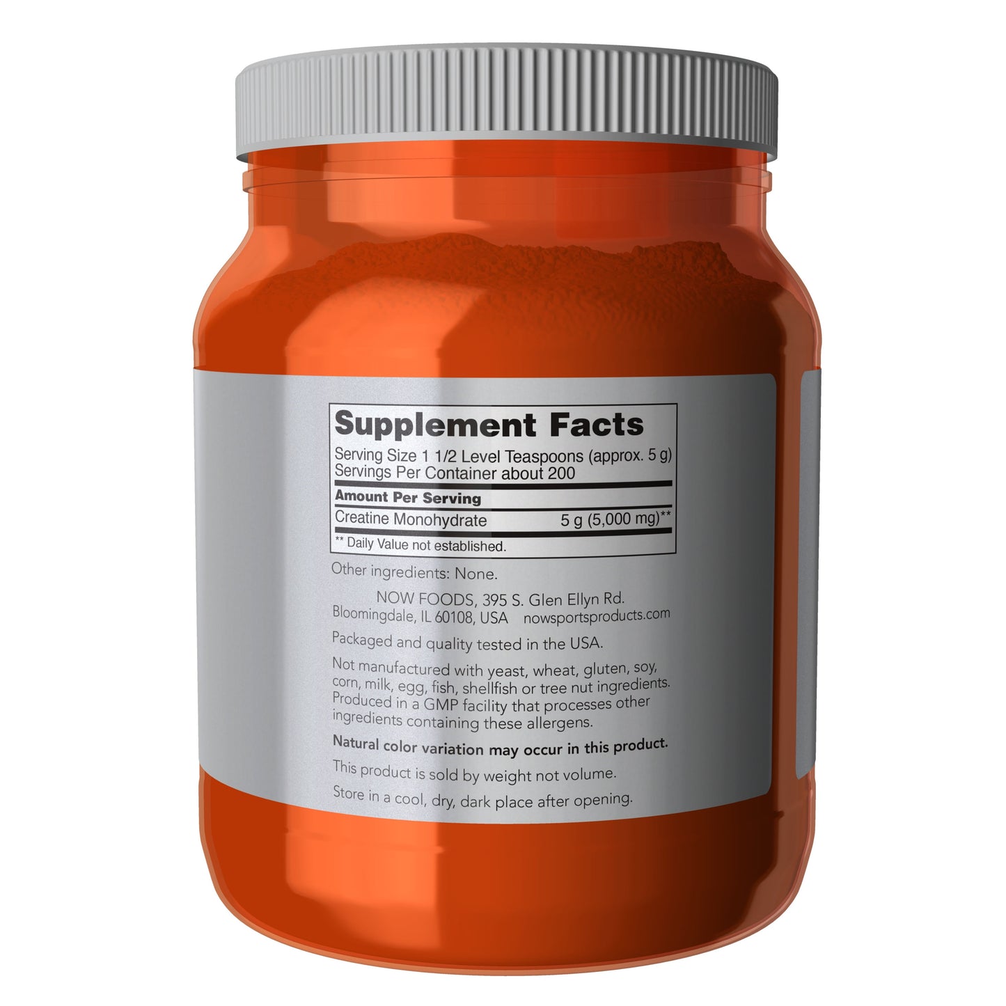 Sports Nutrition, Creatine Monohydrate Powder, Mass Building*/Energy Production*, Unflavored, 2.2-Pound