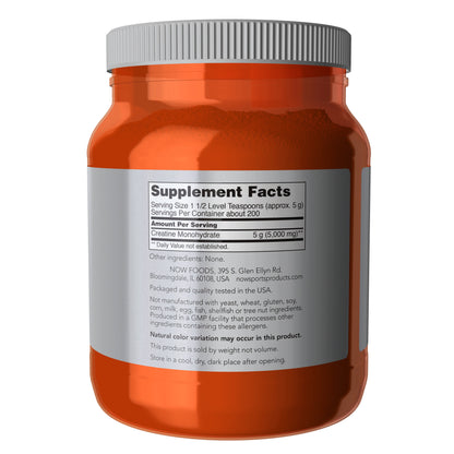 Sports Nutrition, Creatine Monohydrate Powder, Mass Building*/Energy Production*, Unflavored, 2.2-Pound