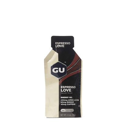 GU Energy Original Sports Nutrition Energy Gel, Vegan, Gluten-Free, Kosher, and Dairy-Free On-The-Go Energy for Any Workout, 24-Count, Espresso Love