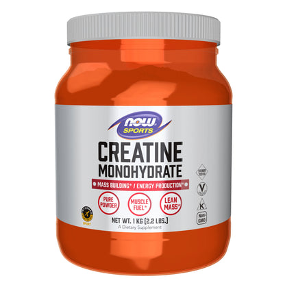 Sports Nutrition, Creatine Monohydrate Powder, Mass Building*/Energy Production*, Unflavored, 2.2-Pound