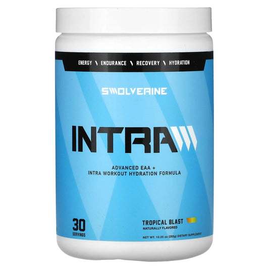 INTRA - INTRA - Advanced Essential Amino Acid (EAA) and Hydration Formula, with Added Superfoods - Tropical Blast - 30 Servings