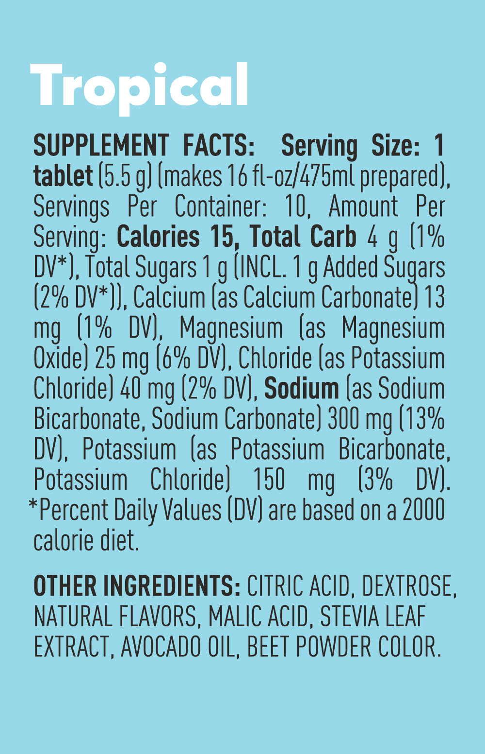Sport Electrolyte Tablets for Proactive Hydration, Tropical Fruit, 8 - 10 Count Tubes